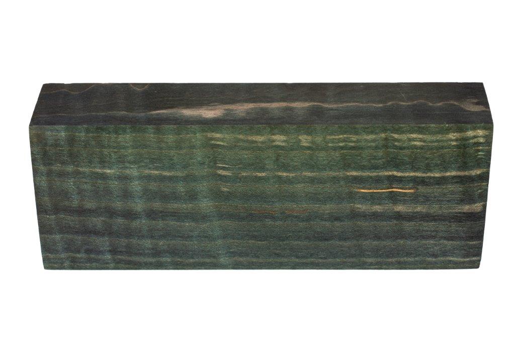 Stabilized Woods - 1", 2", 5.25", Green, Curly Maple, Block