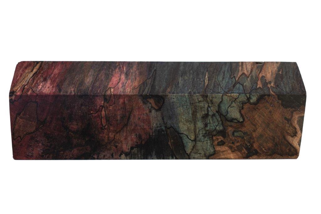 Stabilized Woods - 1.25", 1.25", 5", Multi-Color, Spalted Maple Burl, Block