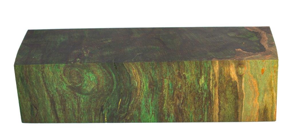 Stabilized Woods - 1.5", 1.5", 5", Green, Spalted Maple Burl, Block